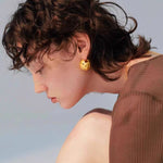 Brushed Woven Orb Earrings - floysun