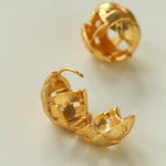 Brushed Woven Orb Earrings - floysun