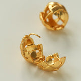 Brushed Woven Orb Earrings - floysun