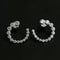 Bubble C-Shaped Gradient CZ Open Hoop Stud Earrings - floysun