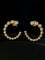 Bubble C-Shaped Gradient CZ Open Hoop Stud Earrings - floysun