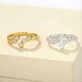 Bubble Curved Bezel Band Ring - floysun