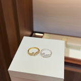 Bubble Curved Bezel Band Ring - floysun
