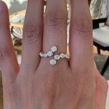 Bubble Curved Bezel Band Ring - floysun