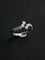 Bubble Curved Bezel Set CZ Band Ring - floysun