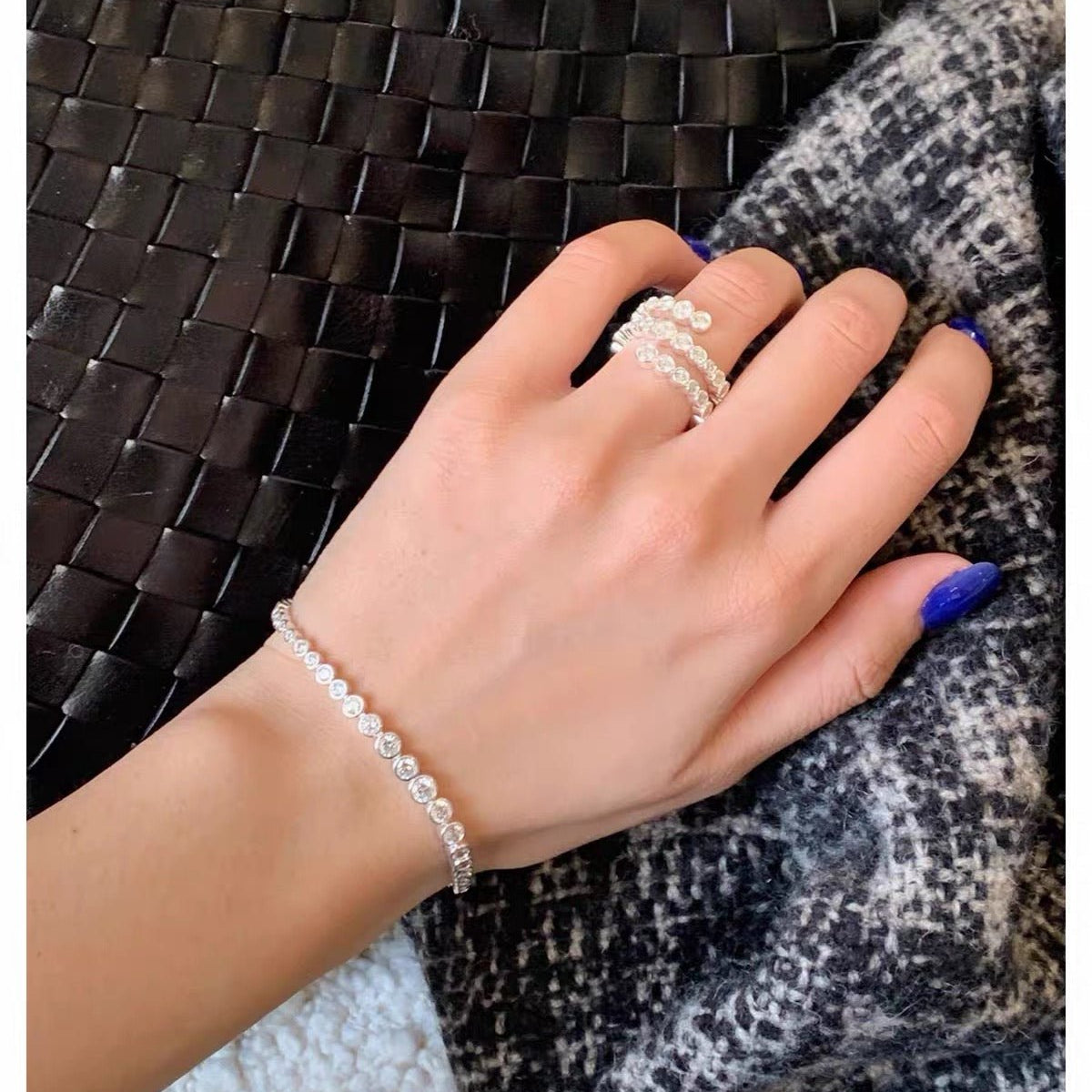 Bubble Gradient Round CZ Tennis Bracelet - floysun