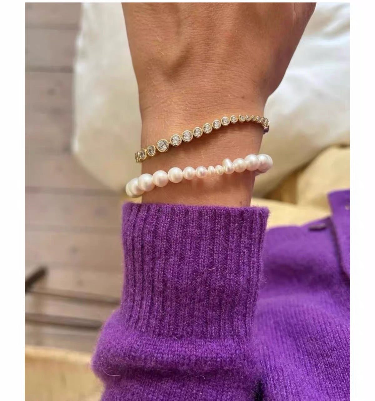 Bubble Gradient Round CZ Tennis Bracelet - floysun