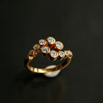 Bubble Gradient Twin Cluster CZ Ring - floysun