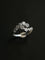 Bubble Gradient Twin Cluster CZ Ring - floysun
