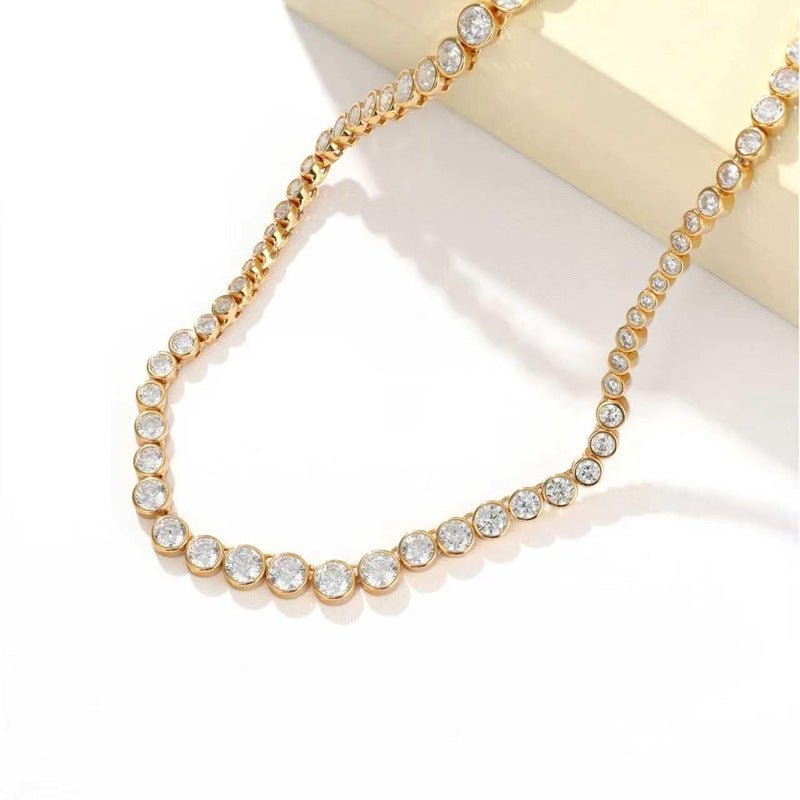 Bubble Graduated Tennis Necklace - floysun