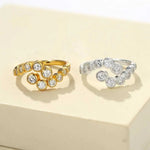 Bubble Graduated Twin Cluster Ring - floysun