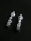 Bubble J-Shape Gradient CZ Stud Earrings - floysun