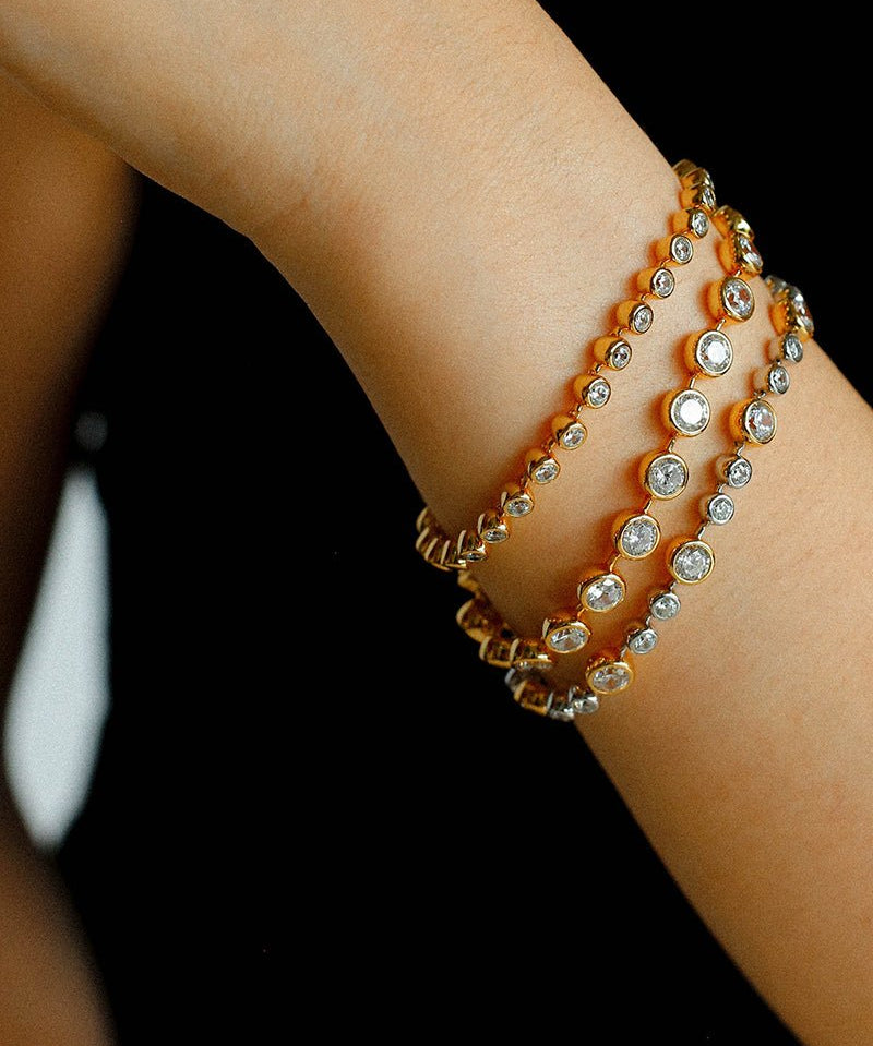 Bubble Pavé Zircon Bracelet - floysun