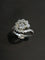 Bubble Spiral Halo CZ Statement Ring - floysun