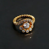 Bubble Spiral Halo CZ Statement Ring - floysun