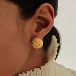Bubble Texture Stud Earrings - floysun