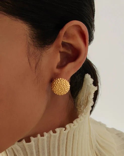 Bubble Texture Stud Earrings - floysun