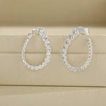 Bubble U-Shaped Gradient CZ Hoop Stud Earrings - floysun