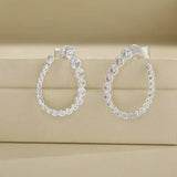 Bubble U-Shaped Gradient CZ Hoop Stud Earrings - floysun