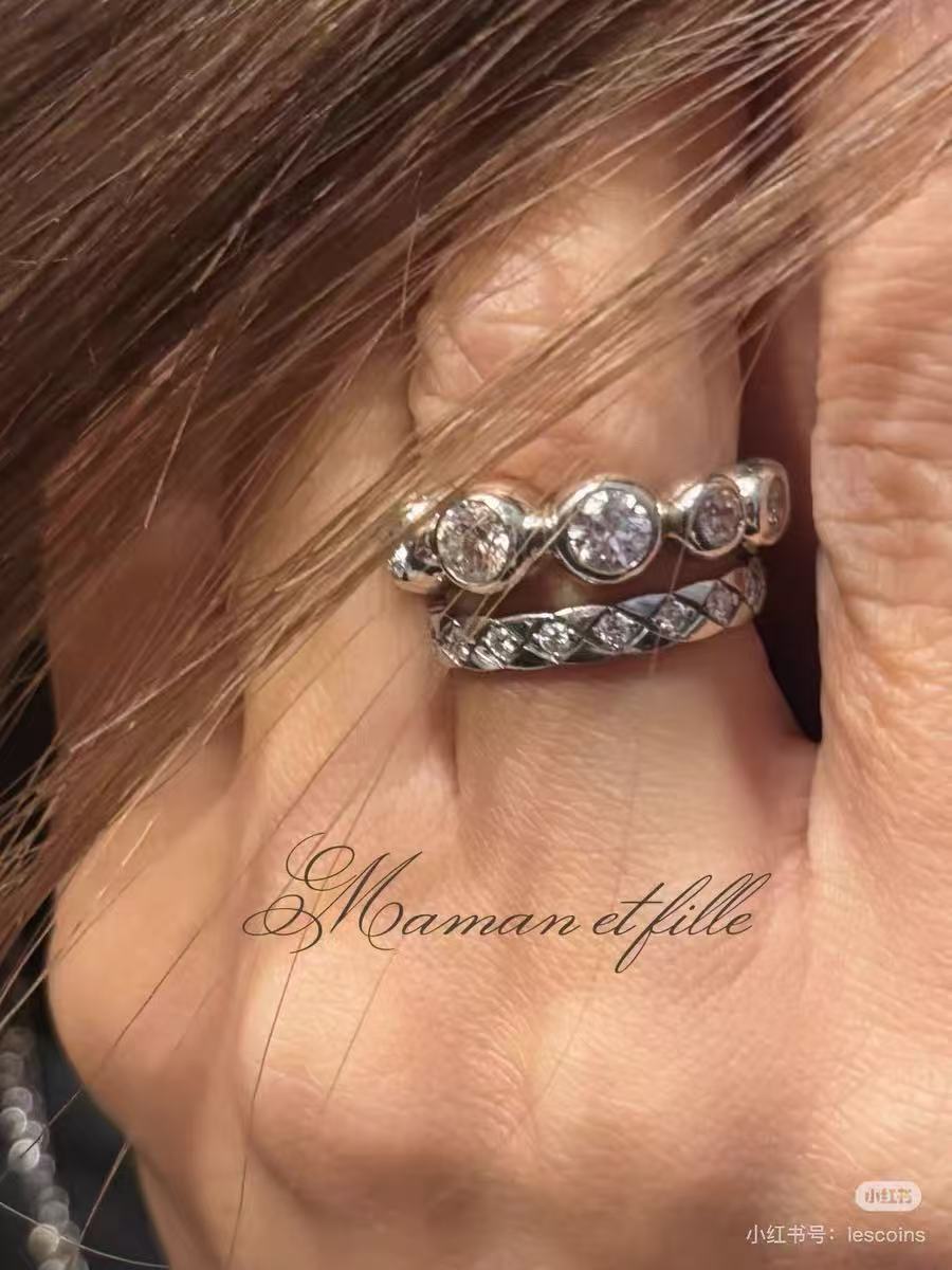 Bubble Zircon Band Ring | 925 Silver Stacking Ring - floysun