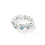 Bubble Zircon Band Ring | 925 Silver Stacking Ring - floysun