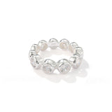 Bubble Zircon Band Ring | 925 Silver Stacking Ring - floysun