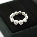 Bubble Zircon Band Ring | 925 Silver Stacking Ring - floysun