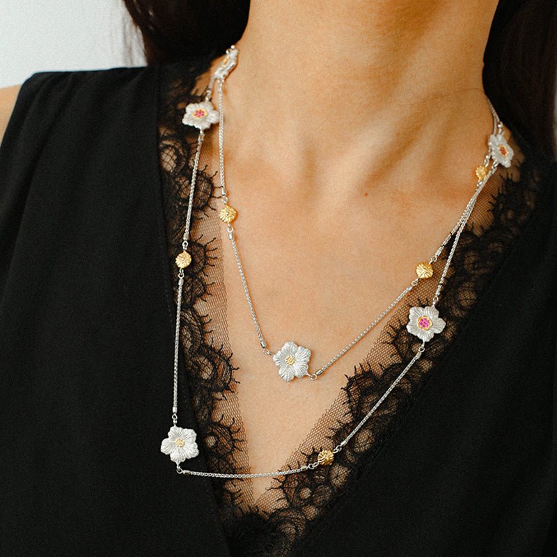 Buccellati - Inspired Gardenia Long Necklace - floysun