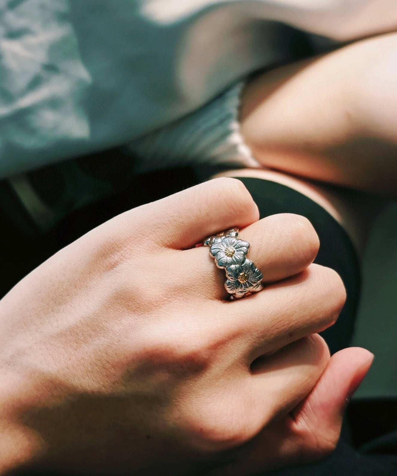 Buccellati - Inspired Gardenia Open Ring 925 Silver - floysun