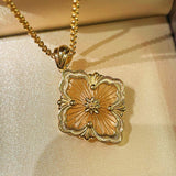 Buccellati - Inspired Honeycomb Clover Necklace - floysun
