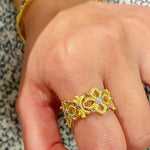 Buccellati - Inspired Matte Multi - Floral Ring - floysun