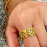 Buccellati - Inspired Matte Multi - Floral Ring - floysun