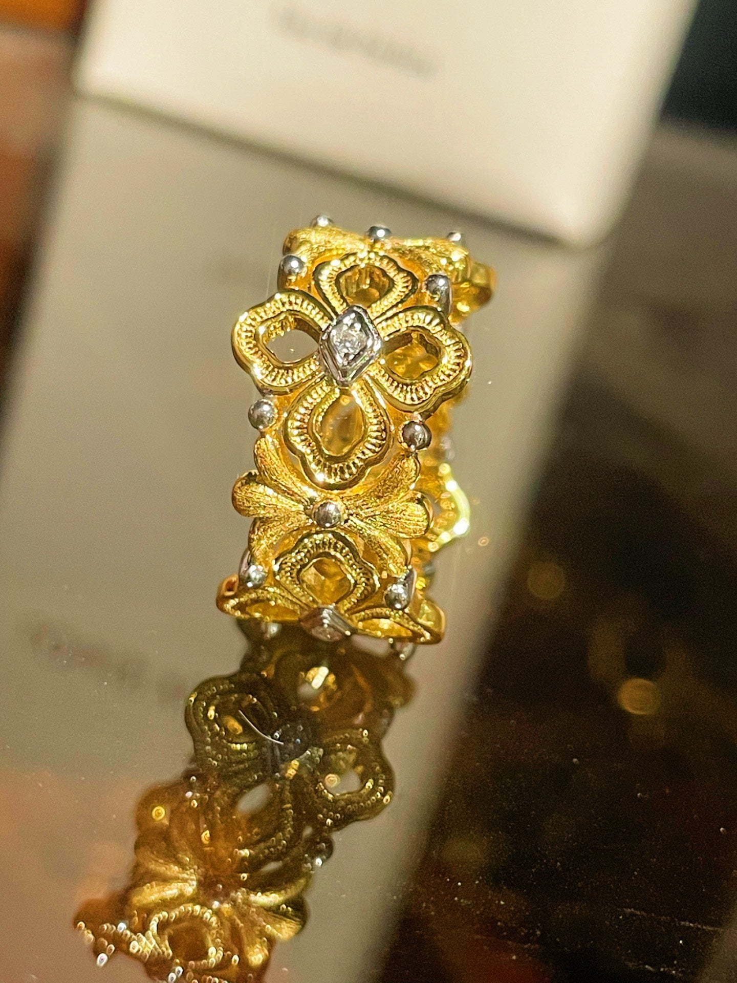 Buccellati - Inspired Matte Multi - Floral Ring - floysun