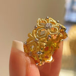 Buccellati - Inspired Matte Multi - Floral Ring - floysun