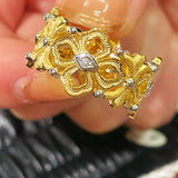 Buccellati - Inspired Matte Multi - Floral Ring - floysun