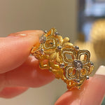 Buccellati - Inspired Matte Multi - Floral Ring - floysun