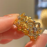 Buccellati - Inspired Matte Multi - Floral Ring - floysun