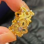 Buccellati - Inspired Matte Multi - Floral Ring - floysun