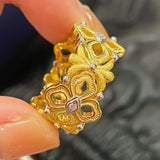 Buccellati - Inspired Matte Multi - Floral Ring - floysun