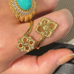 Bucellati - Inspired Double Blossom Open Ring - floysun