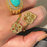 Bucellati - Inspired Double Blossom Open Ring - floysun