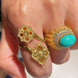 Bucellati - Inspired Double Blossom Open Ring - floysun