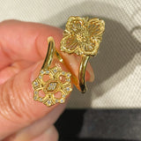 Bucellati - Inspired Double Blossom Open Ring - floysun