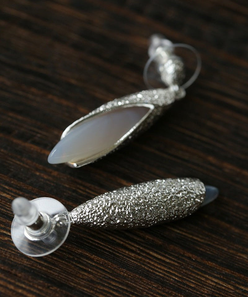 Bud - Shaped Gemstone Drop Earrings - floysun