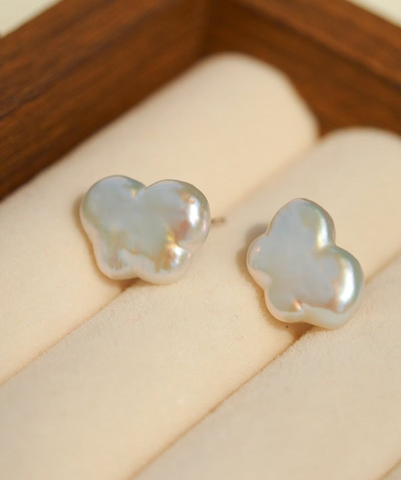 Butterfly Freshwater Pearl Stud Earrings - floysun