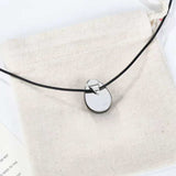 Black Teardrop Pendant Necklace