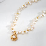 Camellia Pendant Pearl Necklace - floysun