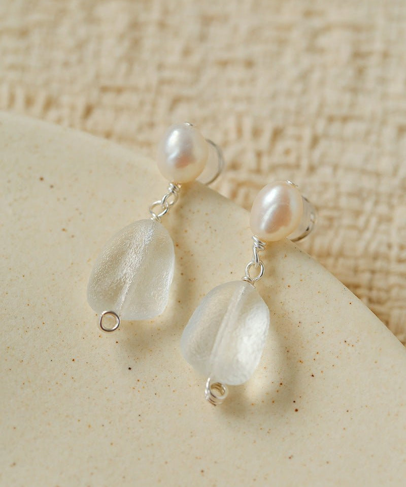 Candy Color Pearl & Glass Earrings - floysun