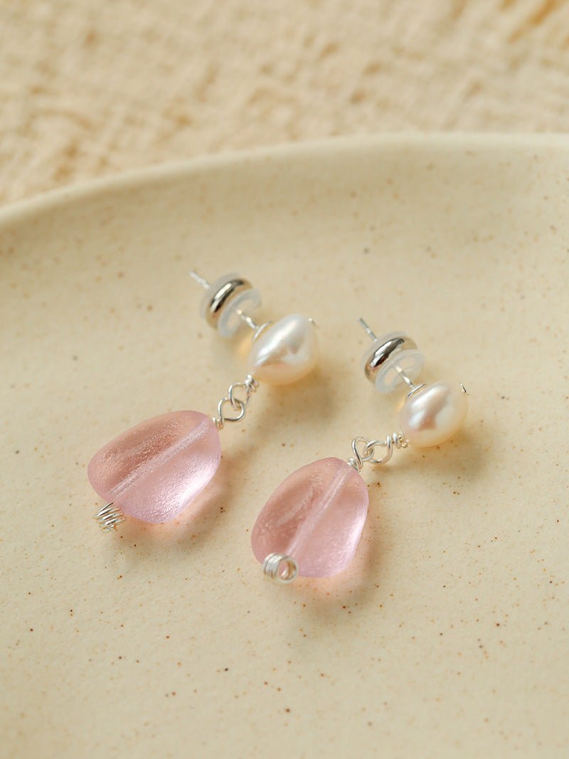 Candy Color Pearl & Glass Earrings - floysun