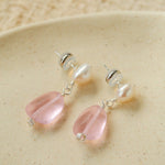 Candy Color Pearl & Glass Earrings - floysun